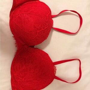 Victoria's Secret Vibrant Red Lace Bra